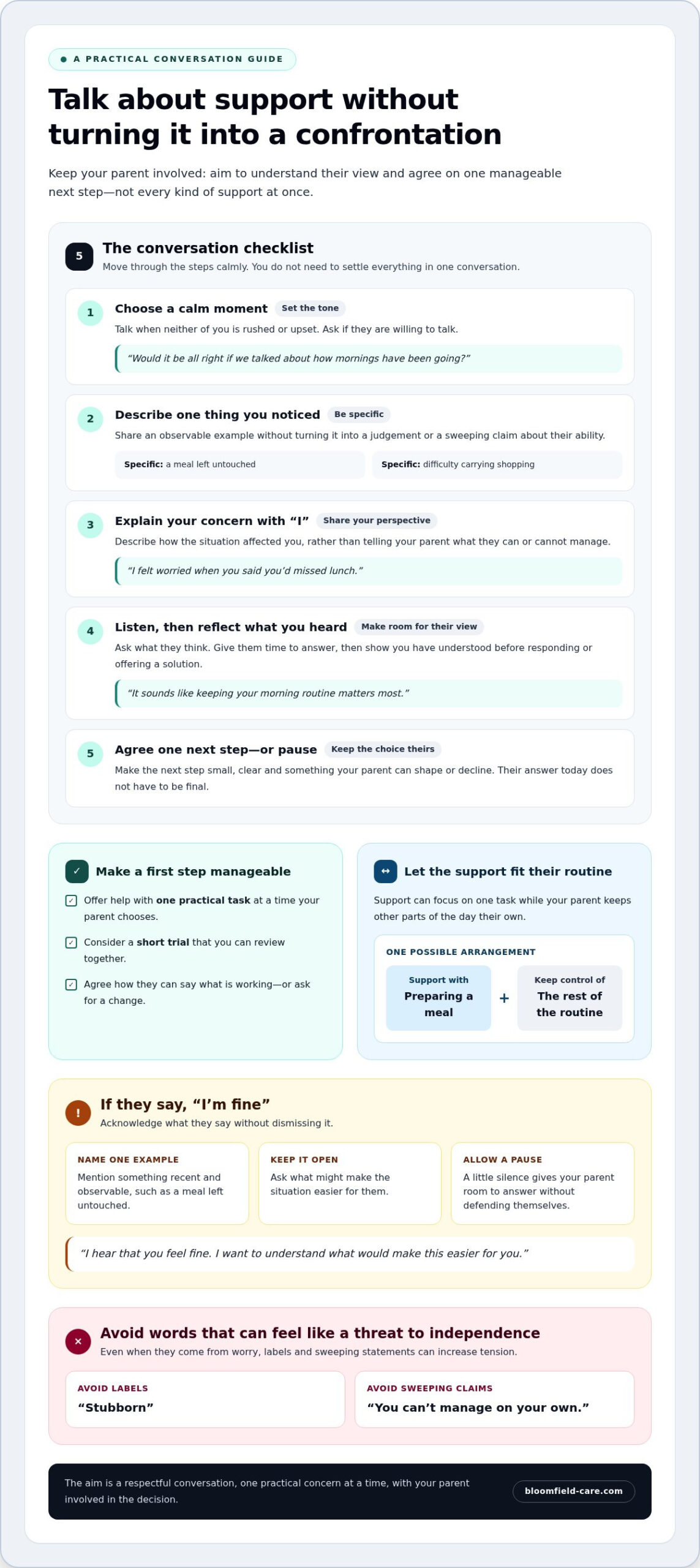 How to Support a Parent Who Refuses Help in Dorset